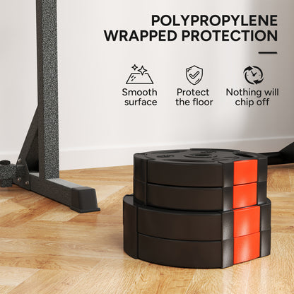 SPORTNOW Weight Plates Set, with Two 5kg and Two 2.5kg weights, Black
