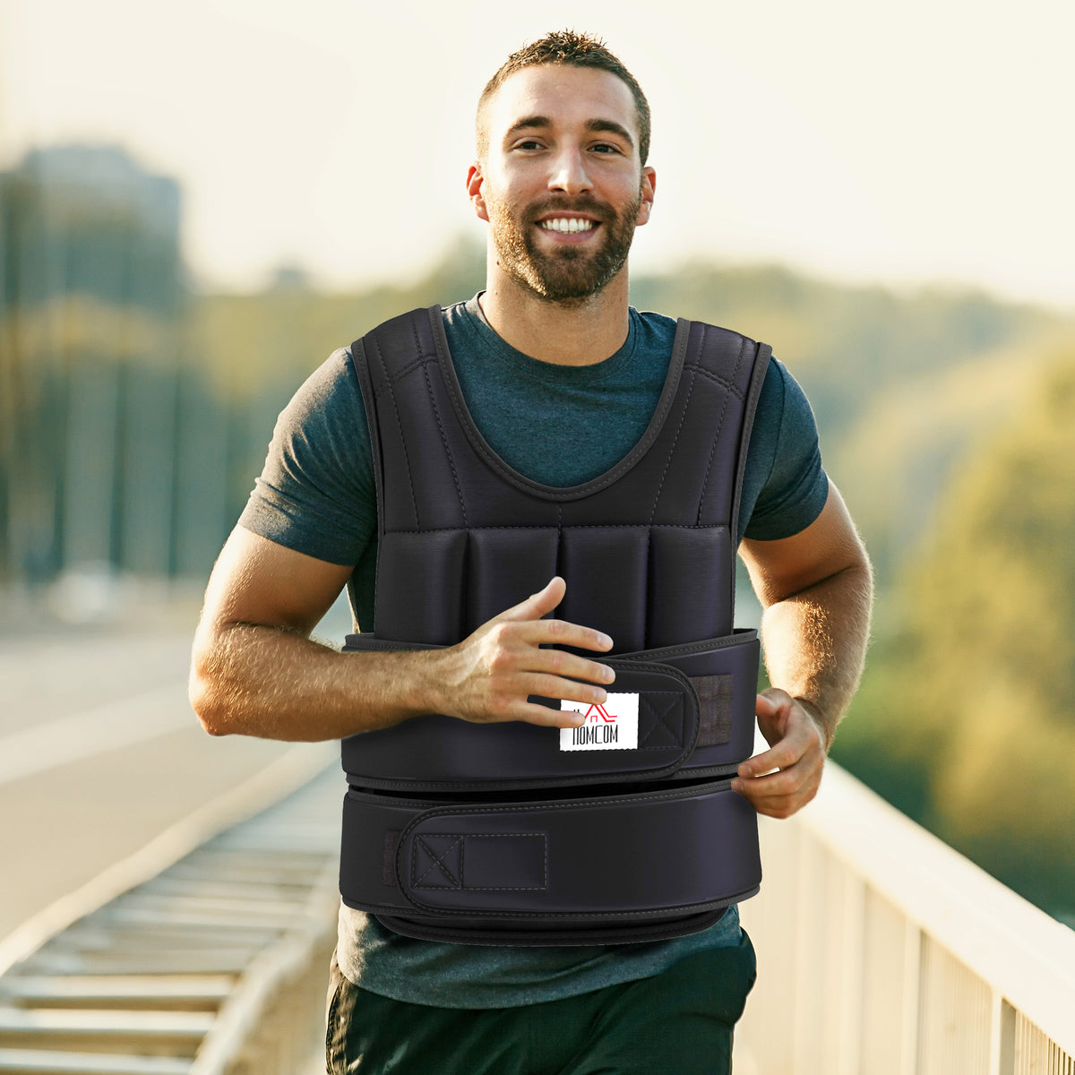 HOMCOM 20KG Adjustable Weight Vest, Black