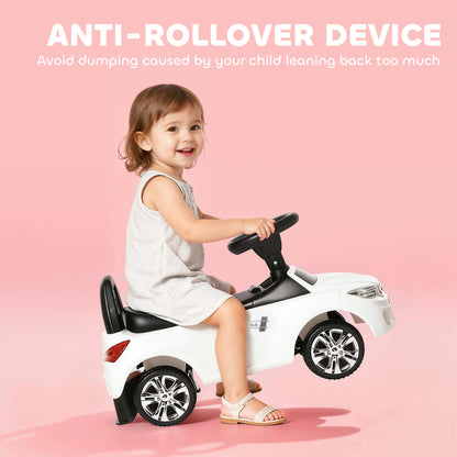 HOMCOM Ride on Car Baby Toddler Walker Foot to Floor Sliding Car Slider, White