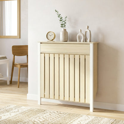 HOMCOM 93 x 88.5cm Rustic-Look Radiator Cover - Oak