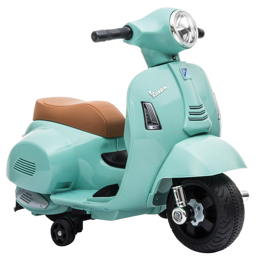 HOMCOM Vespa Licensed 6V Kids Electric Motorbike Ride On Motorcycle  Battery Powered for 18-36 Months with Horn, Green