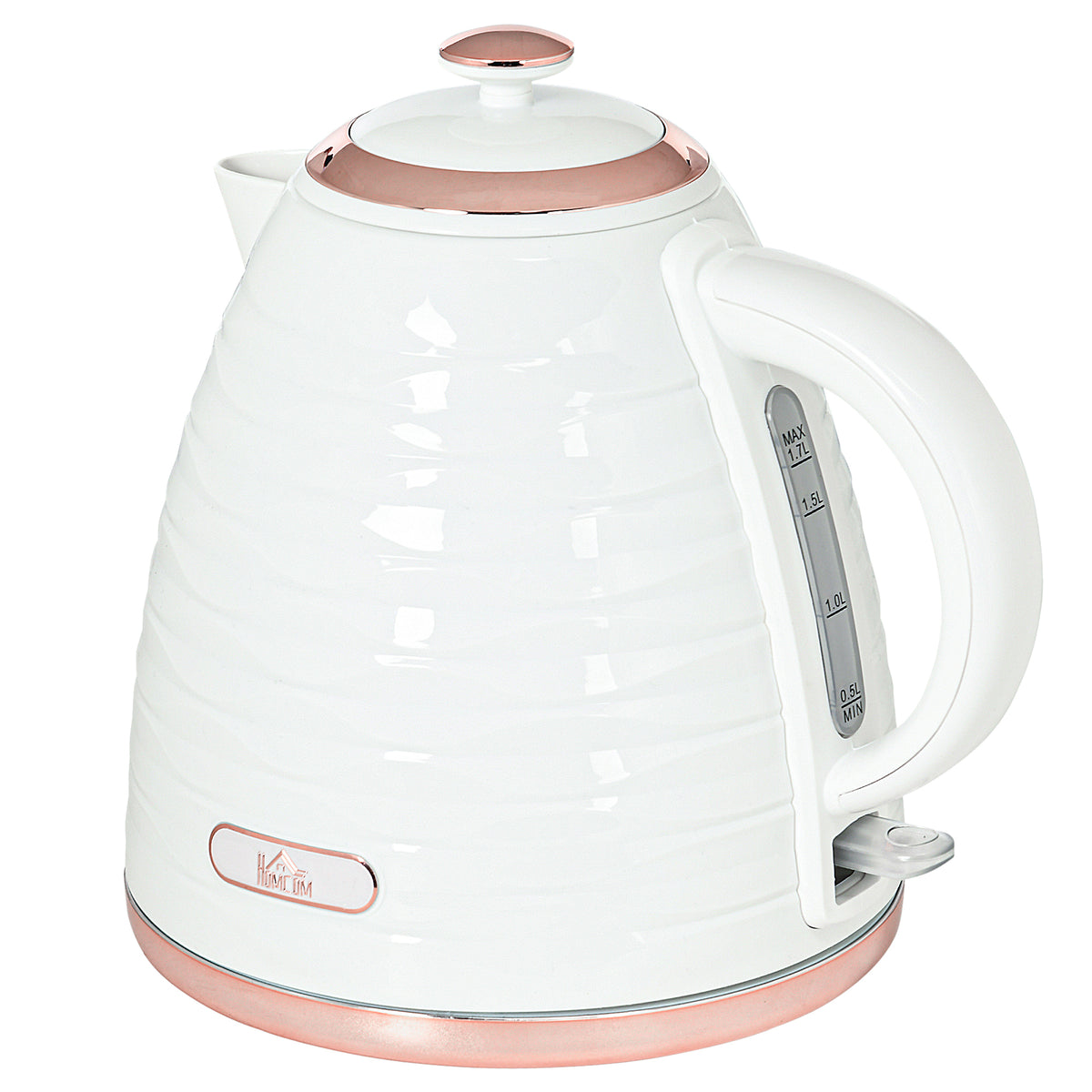 HOMCOM 3kW Rapid Boil Honeycomb Kettle - White