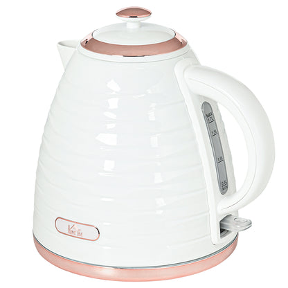 HOMCOM 3kW Rapid Boil Honeycomb Kettle - White