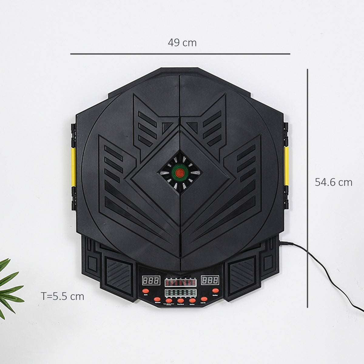 HOMCOM Dart Board Set, Electronic Dartboard with LED Digital Score Display, Soft Tip Darts, 27 Games, Speaker Sound
