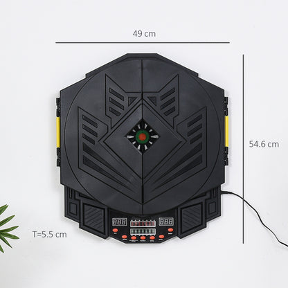 HOMCOM Dart Board Set, Electronic Dartboard with LED Digital Score Display, Soft Tip Darts, 27 Games, Speaker Sound