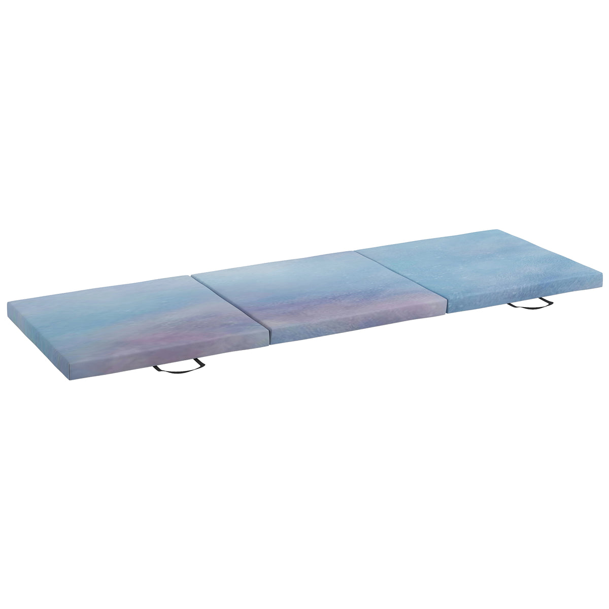 HOMCOM Gymnastics Mat, Tri-Fold Crash Exercise Pad, 6FT 2" Thick Foldable Workout Mat with Handles for Home Training, Blue
