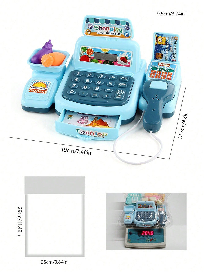 Simulation Shopping Cash House Toys Electronic Game Lighting And Sound Effects Supermarket Cashier Toys For children Gifi