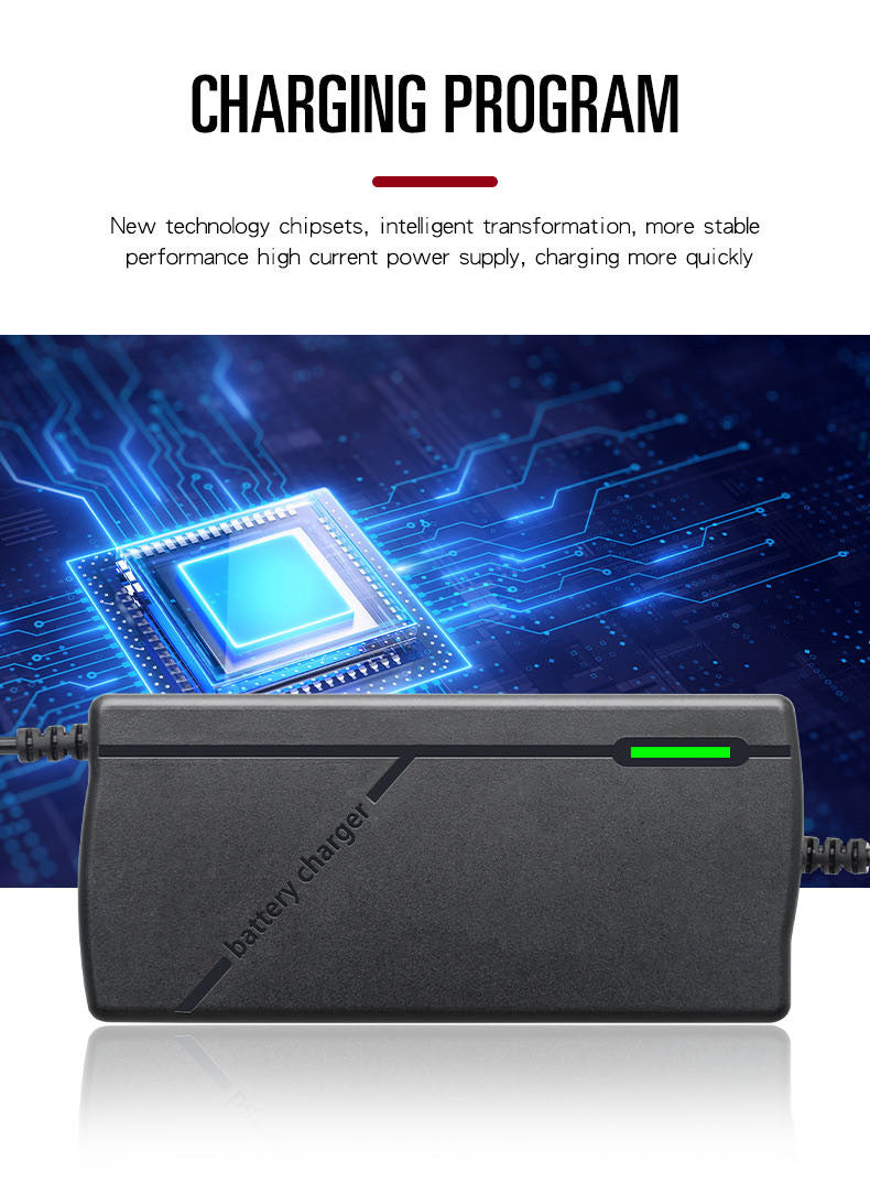 72V Charger 5A 20S Lithium-ion Battery Pack Charger 84V 5A Intelligent Fast Charging EU / US Plug With Cooling Fan