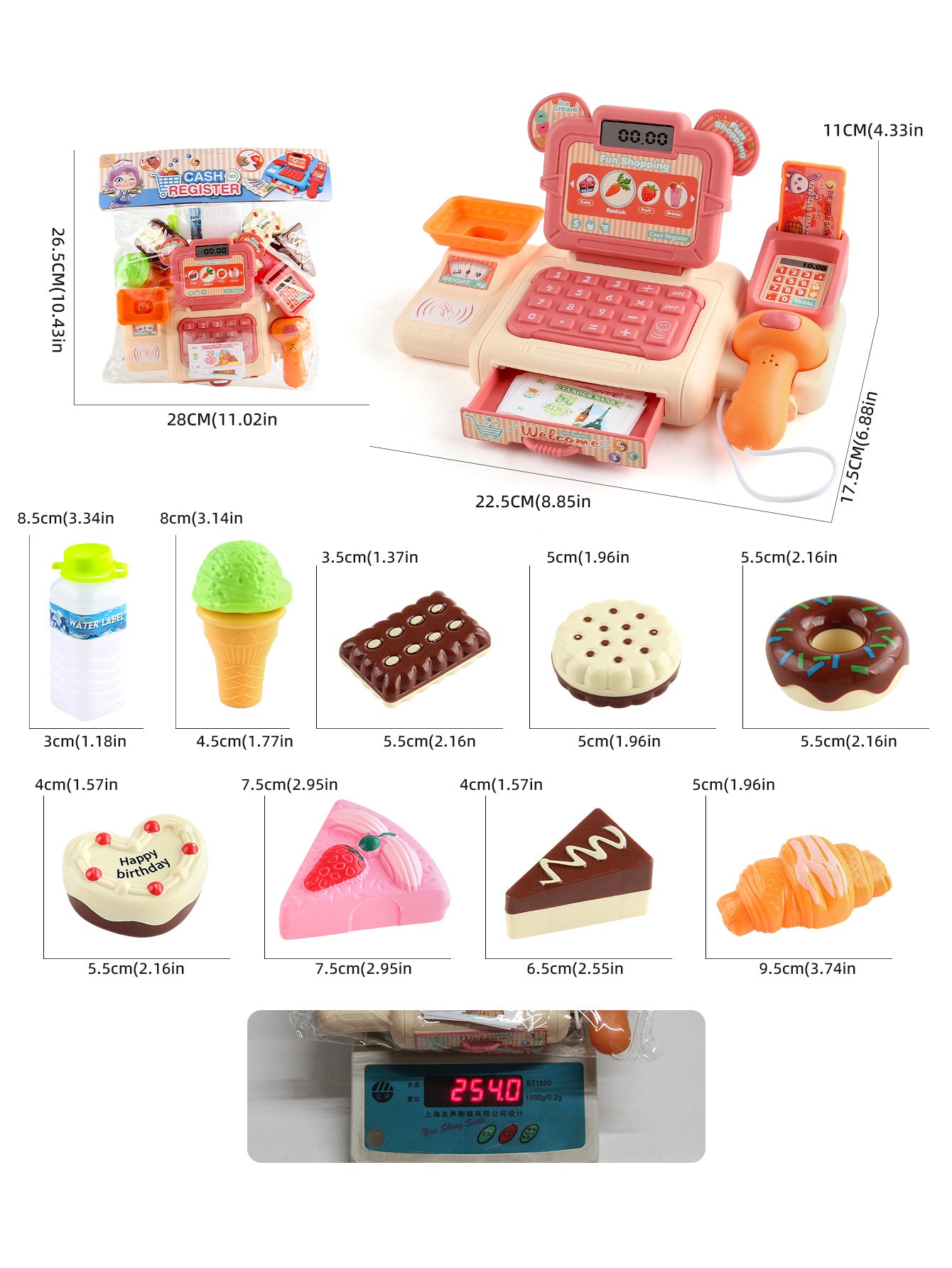 Simulation Shopping Cash House Toys Electronic Game Lighting And Sound Effects Supermarket Cashier Toys For children Gifi