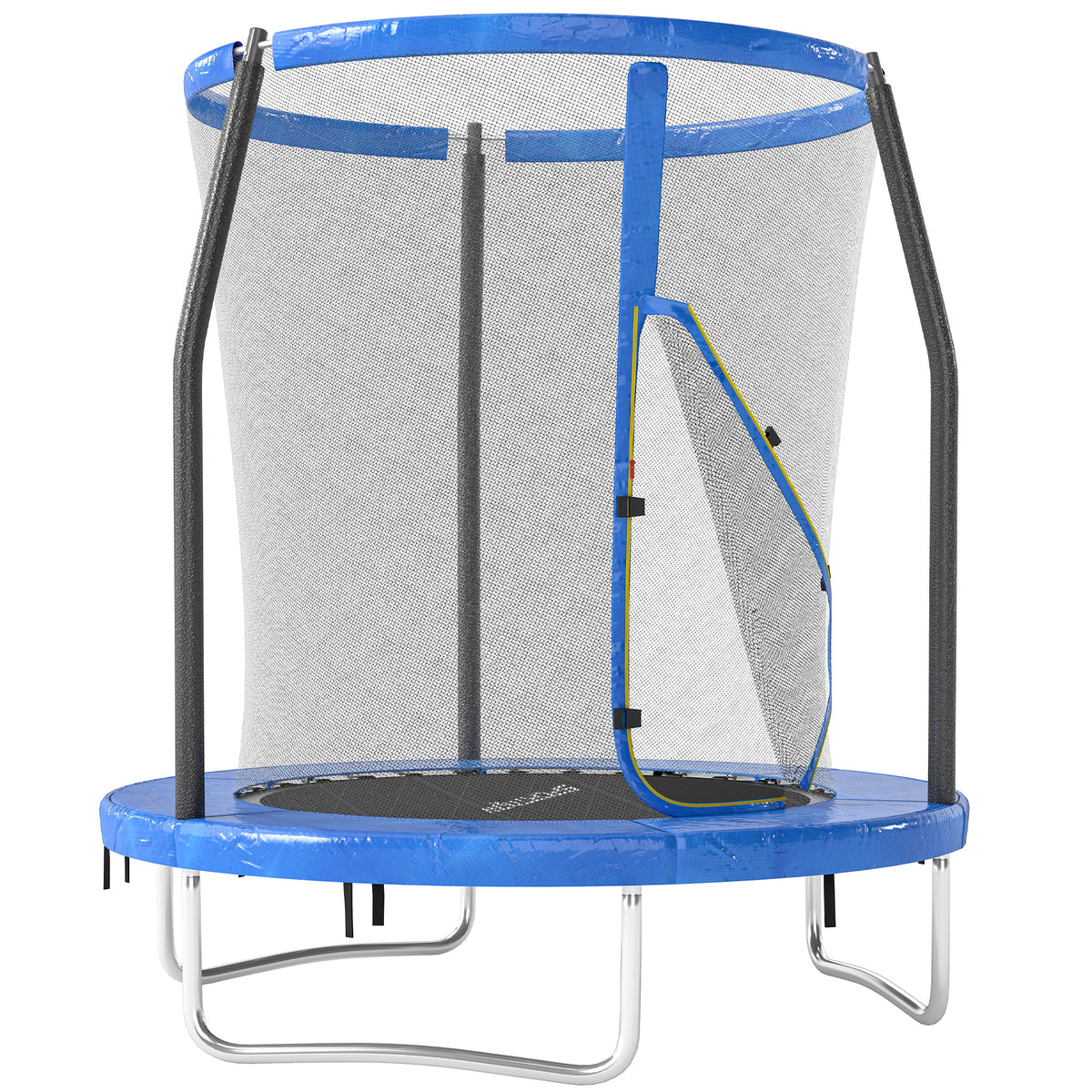 SPORTNOW 6ft Trampoline with Safety Enclosure Net, Steel Frame Outdoor Trampoline, with Edge, Safety Cover