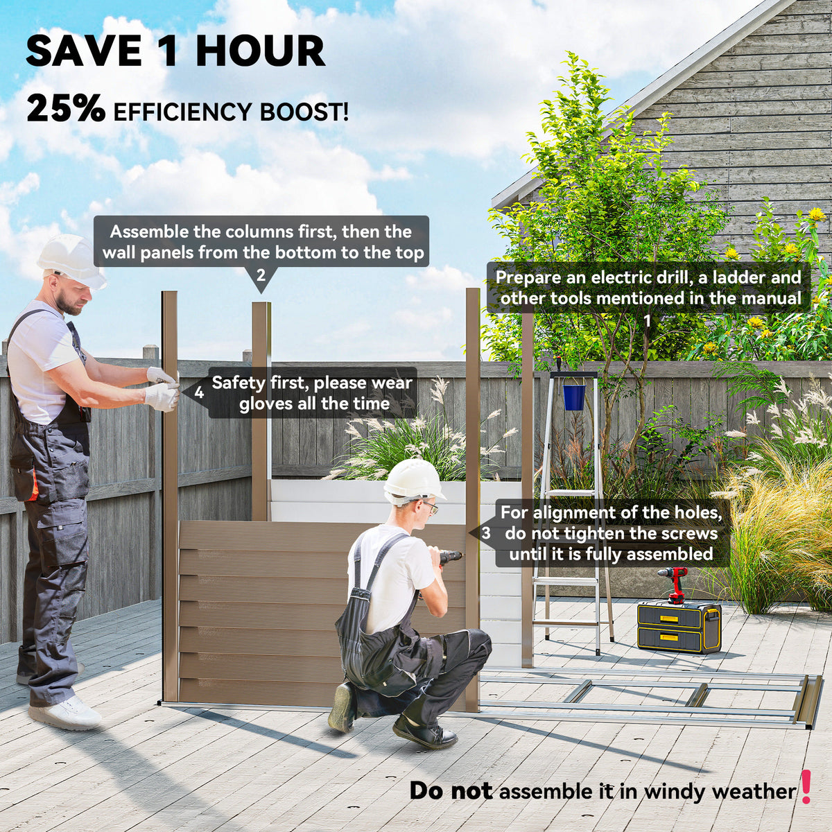Outsunny 5 x 9ft Galvanised Metal Garden Shed with Foundation Kit, Outdoor Lean-to Shed, Tool Storage House for Garden, Brown