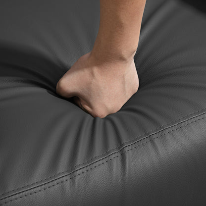 HOMCOM Massage Recliner Armchair with 150° Recline, Faux Leather, Side Pocket, Black
