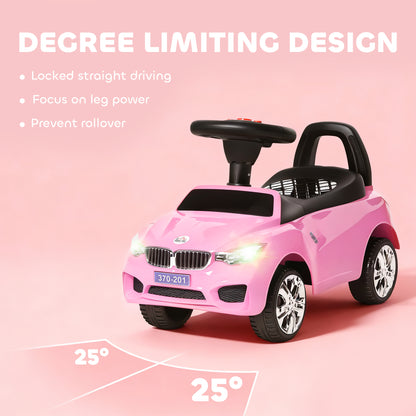 HOMCOM Ride on Car Baby Toddler Walker Foot to Floor Sliding Car Slider, Pink
