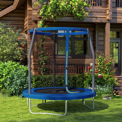 SPORTNOW 6ft Trampoline with Safety Enclosure Net, Steel Frame Outdoor Trampoline, with Edge, Safety Cover