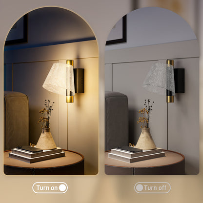 HOMCOM Led Wall Lamp 2 Pack, 5W Modern Indoor Starry Wall Light, Colour Temperature Adjustable 3000K/4000K/6500K, for Bedroom, Living Room, Hallway, Stairs, Black