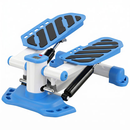 HOMCOM Portable Mini Stepper Machine, Compact Stair Stepper with LCD Monitor, Non-Slip Pedals, Fitness Step Machine for Full Body Cardio Exercise Workout, Home Gym Office, Blue