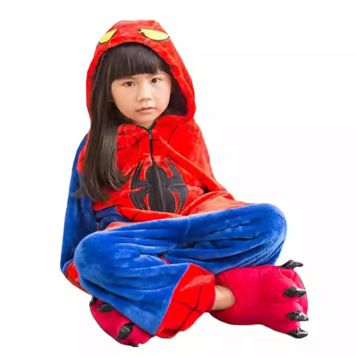 Spider Plush Onesie Pajamas for Adults  Winter Fleece Sleepwear Cool Superhero Costume Birthday Christmas Gift
