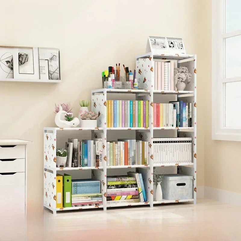 Simple Bookshelf Easy Assembly Bookcase Can Be Moved Children's Debris Rack Home Furniture Book Shelf Storage Locker Holders