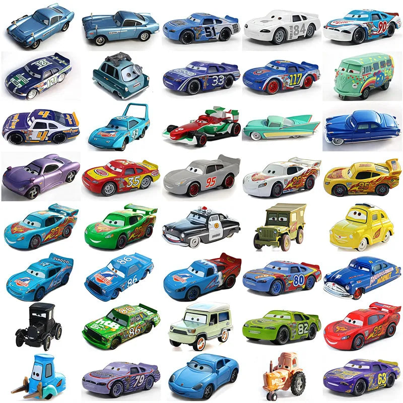 Cars toy Pixar Cars Toy Lightning McQueen Jackson Storm Mater Sally Sheriff 1:55 Diecast Model Car Toy Children Birthday Gift