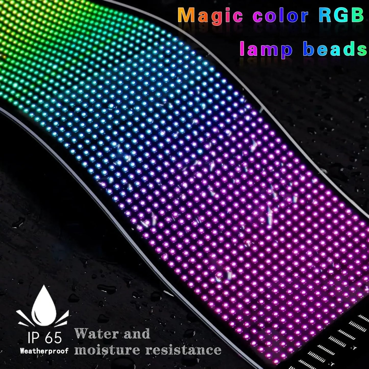 Car Devil Eyes Light Led Soft Screen DIY Colorful Car Windshield Dynamic LED Smart Phone App Control Flexible Matrix Screen