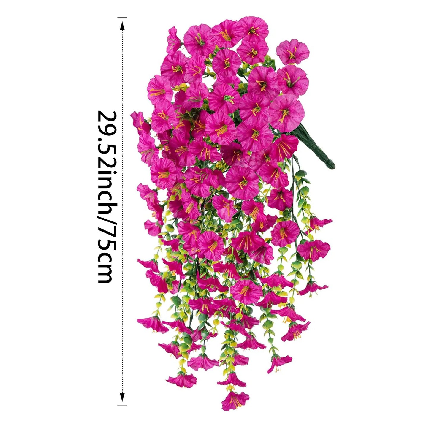 1Pcs Artificial Flowers 75CM Hanging Fake Plant for Home Decor Garden Wedding Decoration Flower Basket Garland Wall Accessories