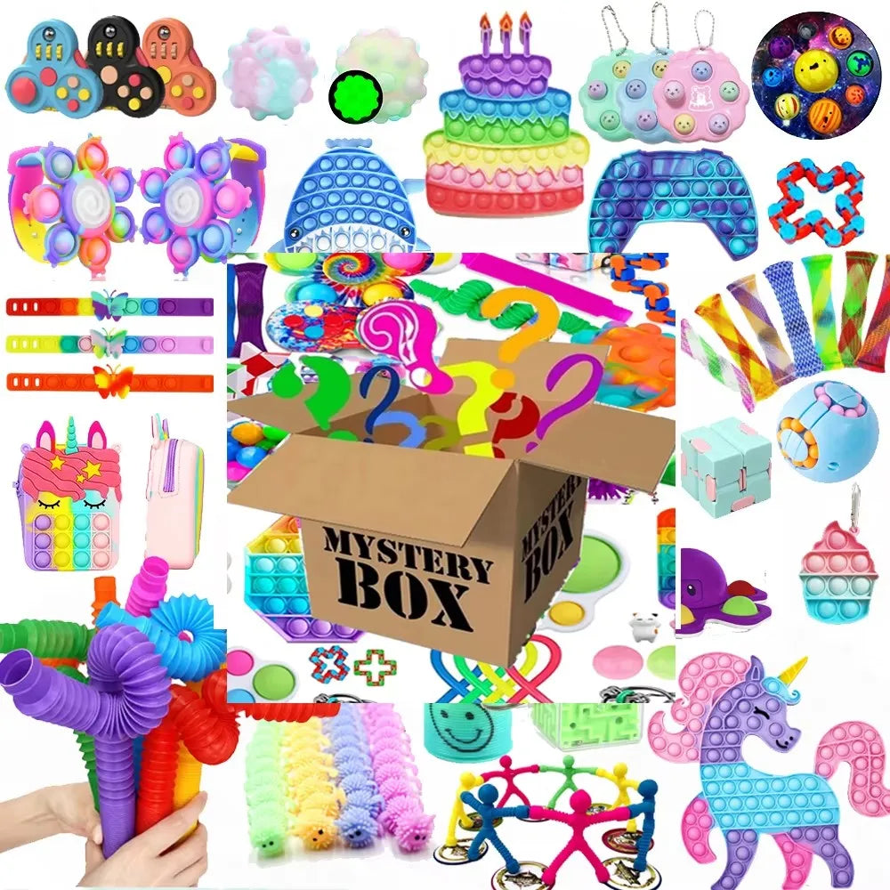 6-50pcs Random Fidget Toys Mystery Gifts Pack Surprise Box 300 Different Fidget Set Antistress Relief Toys for adult