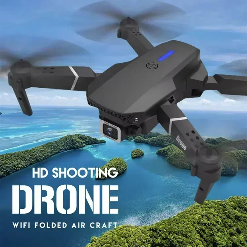 E88 Pro WIFI FPV Drone Wide Angle HD 4K 1080P Camera Height Hold RC Foldable Quadcopter Dron Helicopter Toy Christmas Boy's Gift
