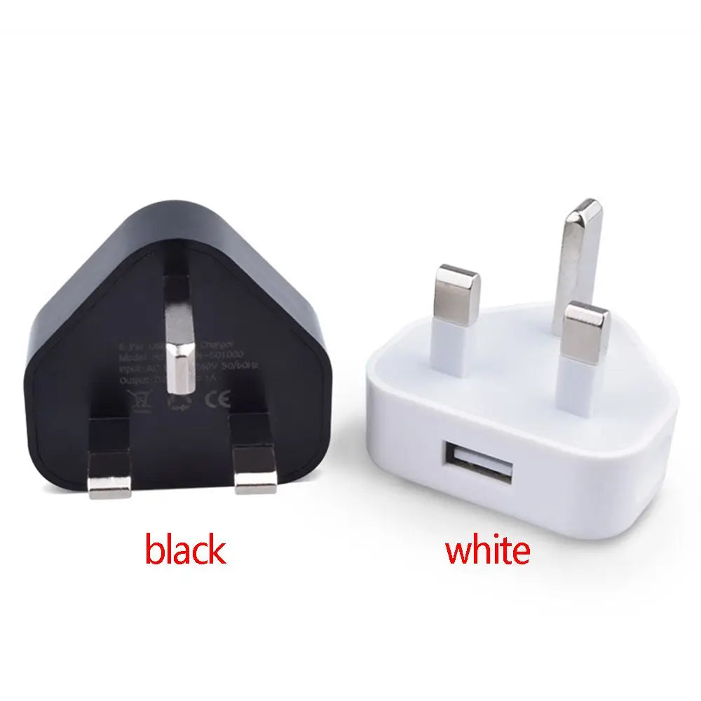 3 Pin UK Plug 5V 1A USB Wall Charger Power Adapter Home Charging