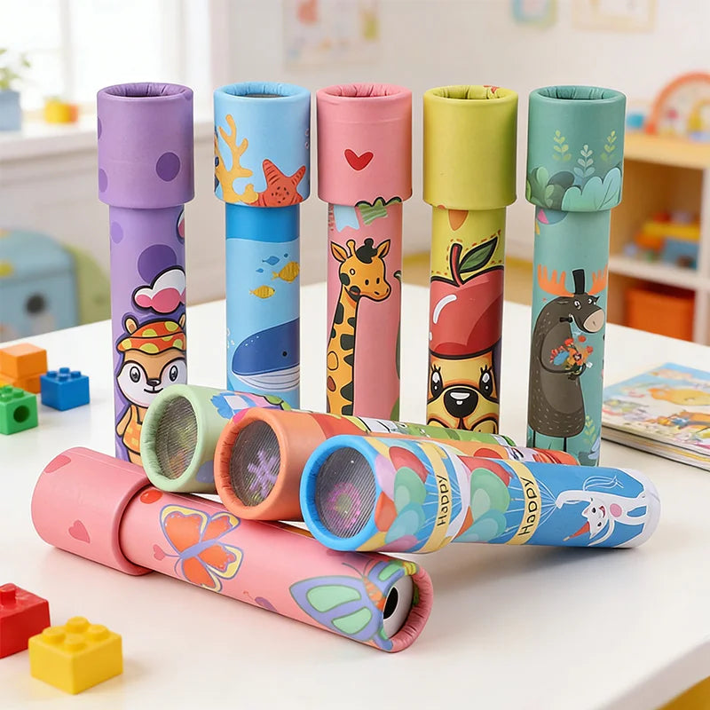 5/10pcs Rotating Kaleidoscope Science Toys for Kids Birthday Party Favors Goodie Pinata Fillers Classroom Rewards Baby Shower