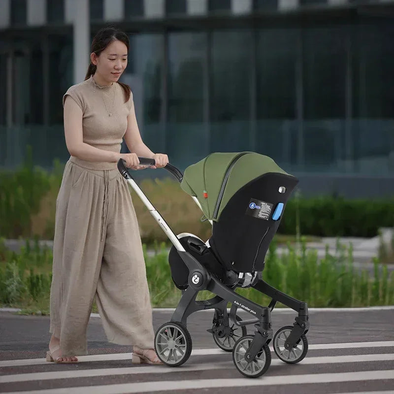 EU STOCK Foldable Lightweight baby stroller Multifunctional Four Wheels poussette bebe 3 en 1 Portable baby wagon