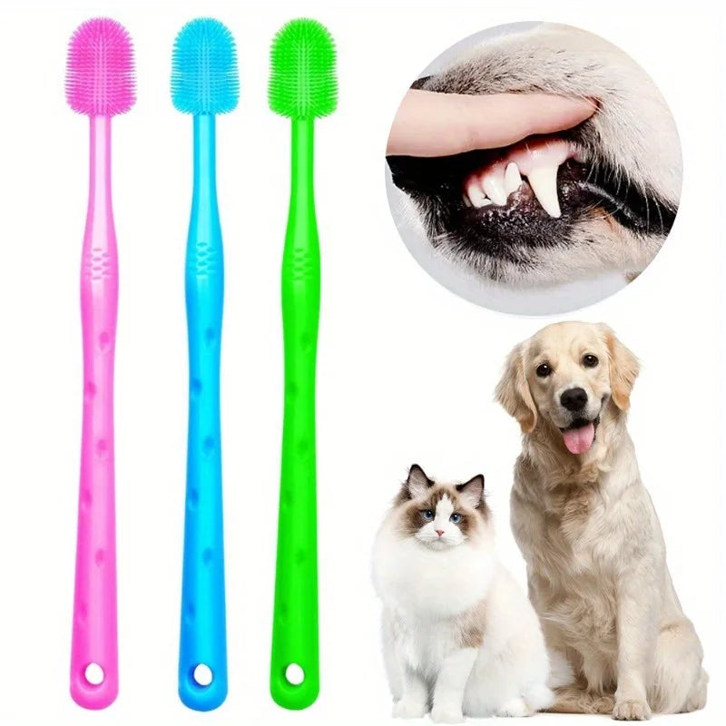 1pc Soft Pet Dog Toothbrush for Effective Oral Cleaning and Fresh Breath