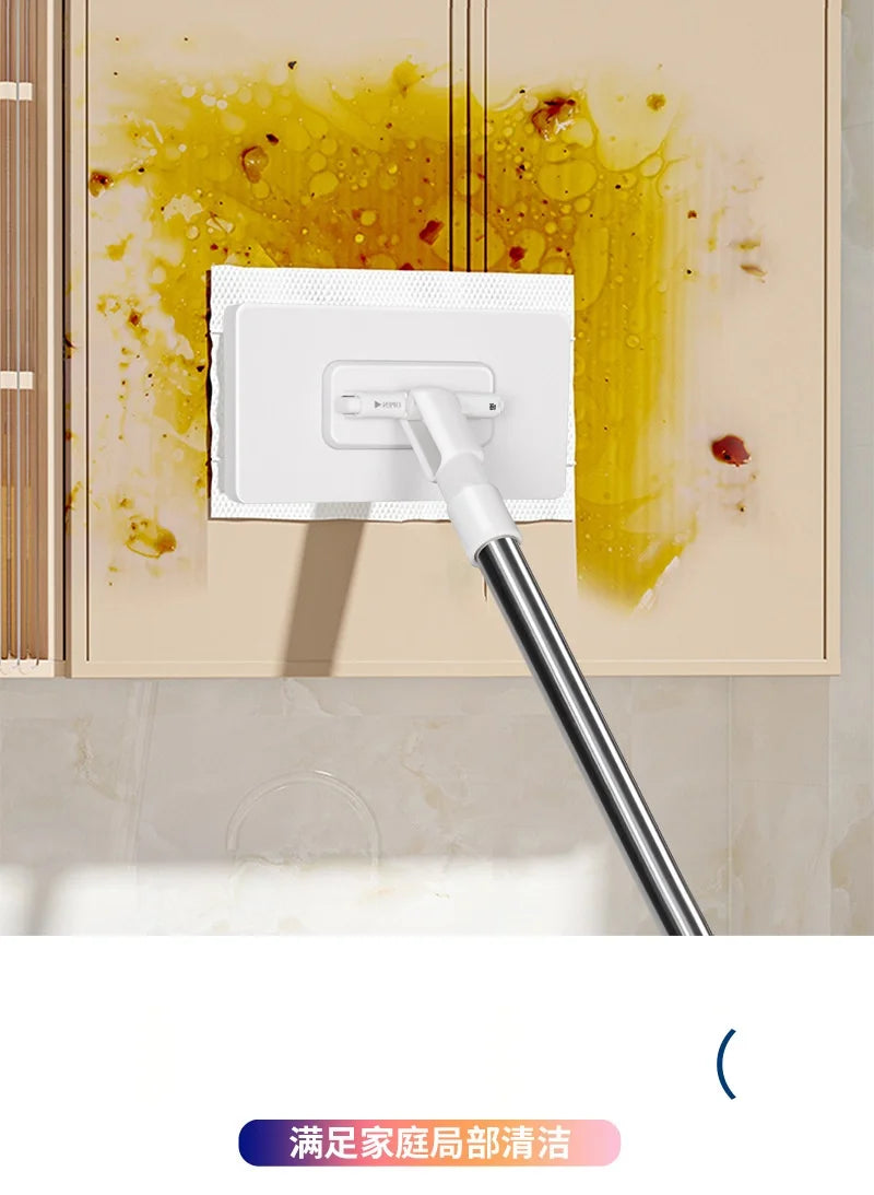 Reusable Dust Mop for Floor Cleaning Automatic Clamping Mop Clamp 100cm Wiper Floor Household Cleaning Cloths for Dust Removal