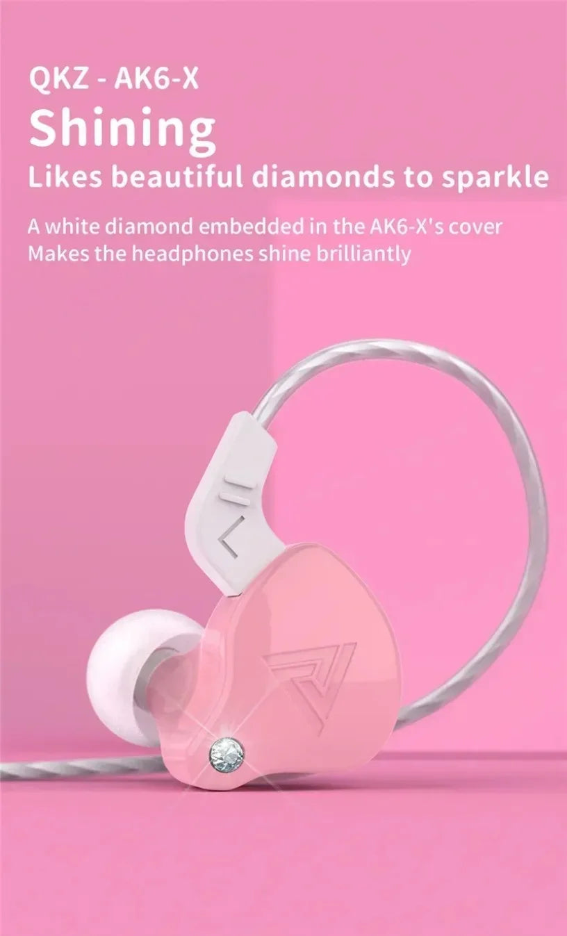 QKZ CK5 FiLe Wired Earphone with Microphone HiFi Music Earphone Professional Gaming And Sports Noise Cancelling Headphones