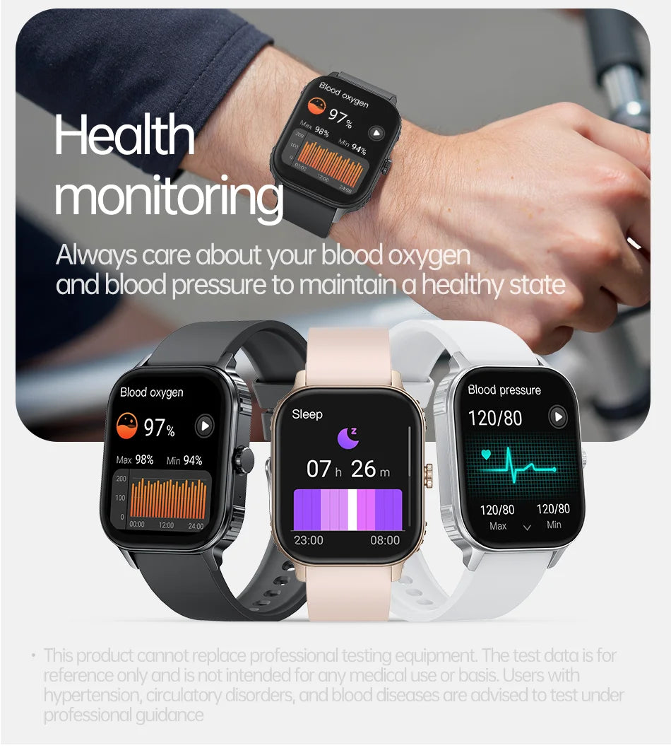 2026 2.04-inch Ultra Smart Watch For Men Women 1000mAh High Capacity Battery Outdoor Sports Fitness Health Monitoring Smartwatch