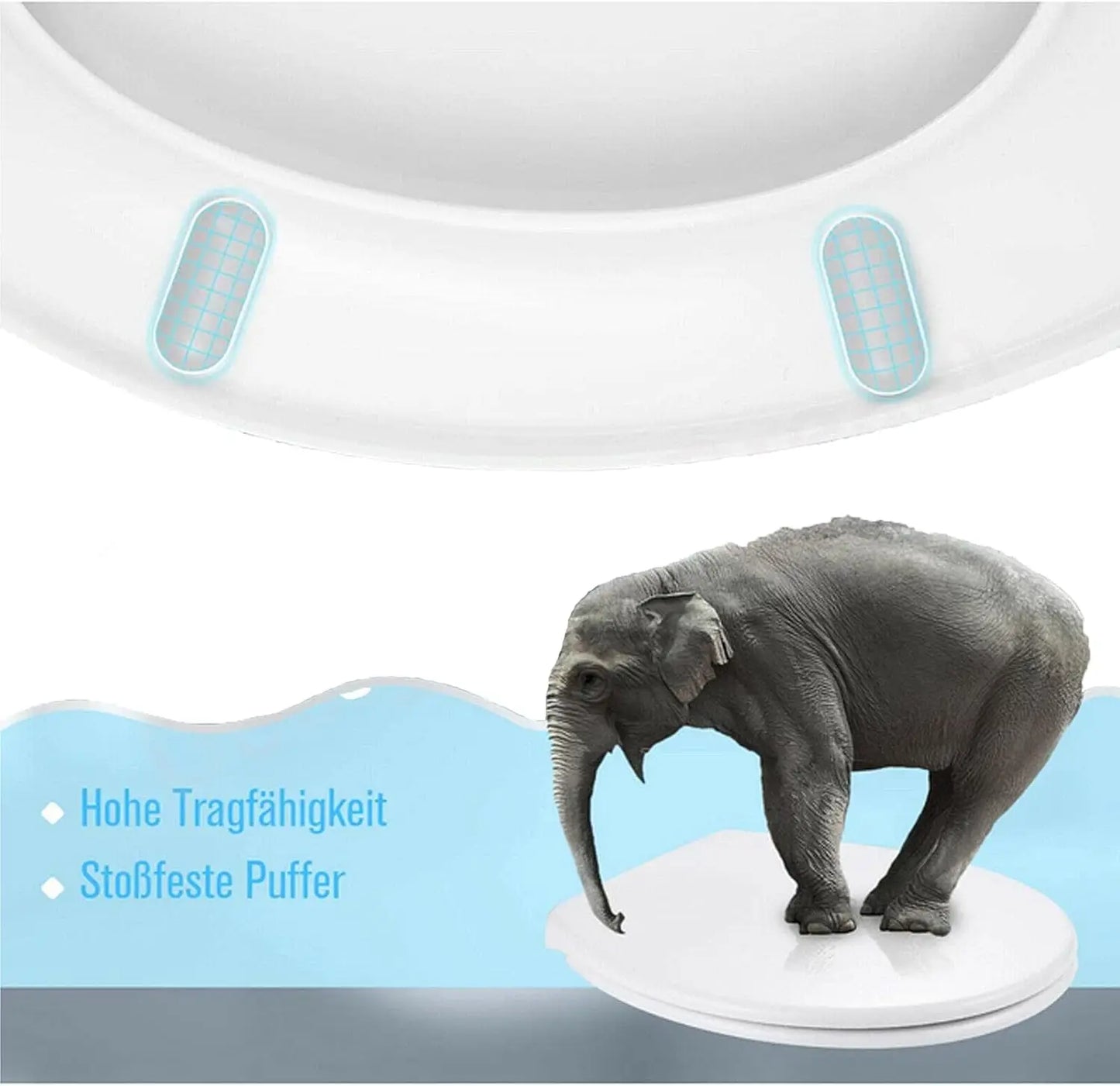 DayPlus Toilet Seat, Soft Close Toilet Seats White with Quick Release, Sturdy Duroplastic Anti-Bacterial Toilet Lid WC Seats