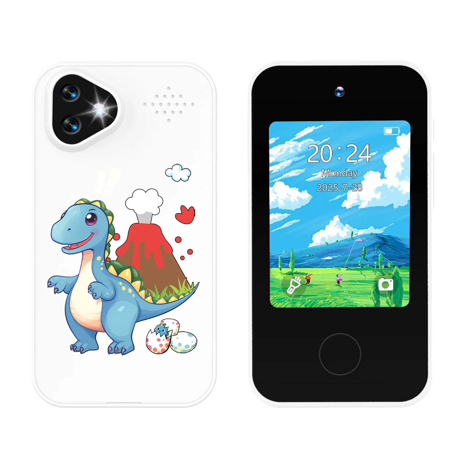 Kids Smart Phone Toy with Dual Camera Educational Games Music Player Safe Mode Best Birthday Gift HD 1080P Kids Camera Toys
