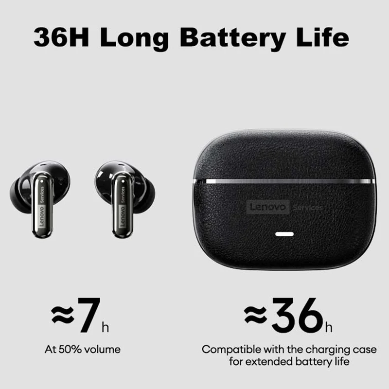 Lenovo LE208 Wireless Earphones ENC Noise Cancellation Mic Bluetooth V6.0 HIFI Headphone HIFI Sound Headphone HD Call With Mic