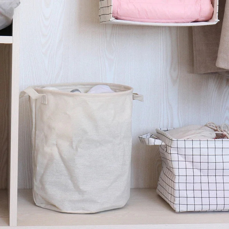 Household Dirty Clothe Basket Large Collapsible Laundry Basket Foldable Waterproof Bathroom Laundry Organizer Toy Storage Bucket