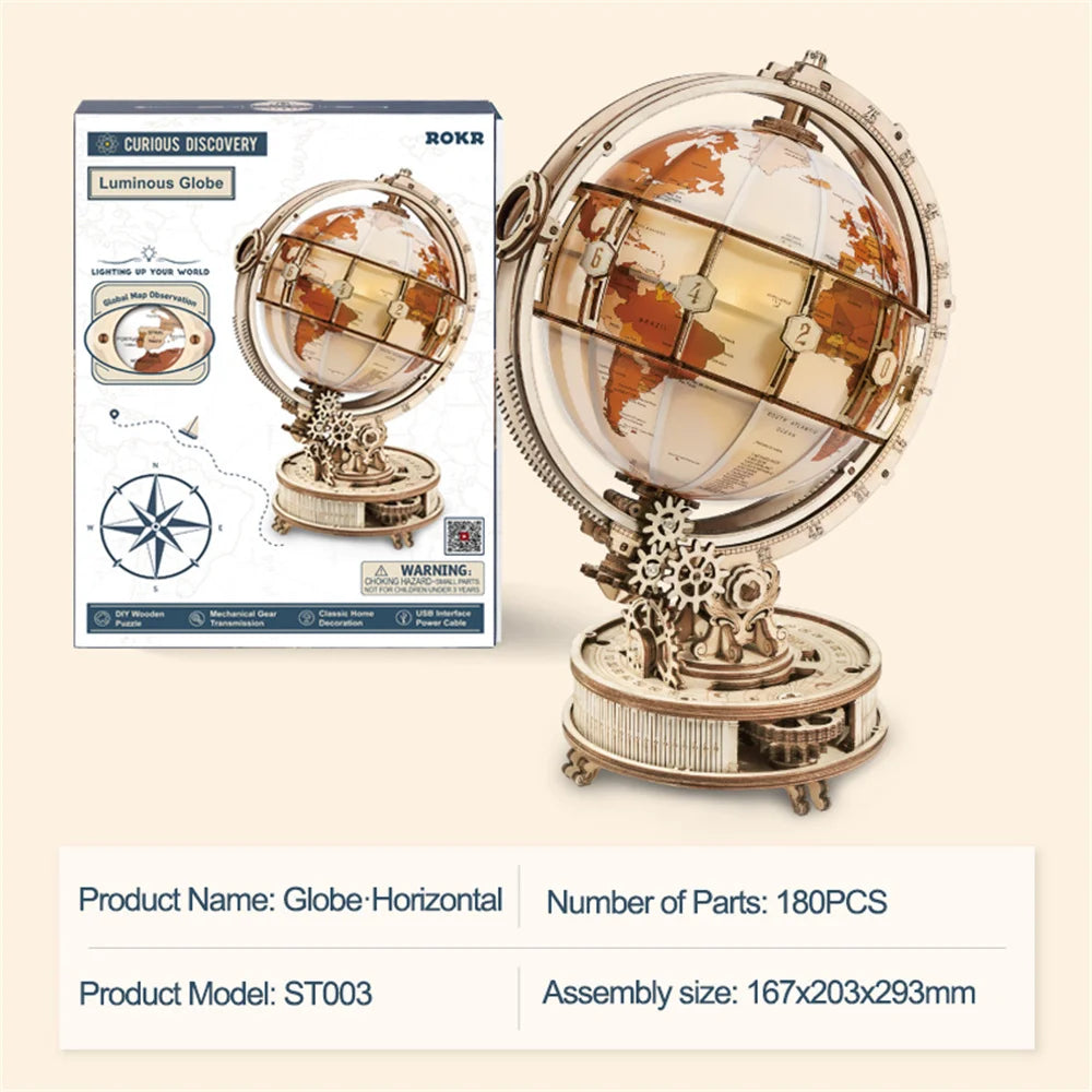 ROKR Curious Discovery Series 3D Wooden Puzzle Games Assembly Telescope Orrery Model Buliding Kits Toys Gift ST