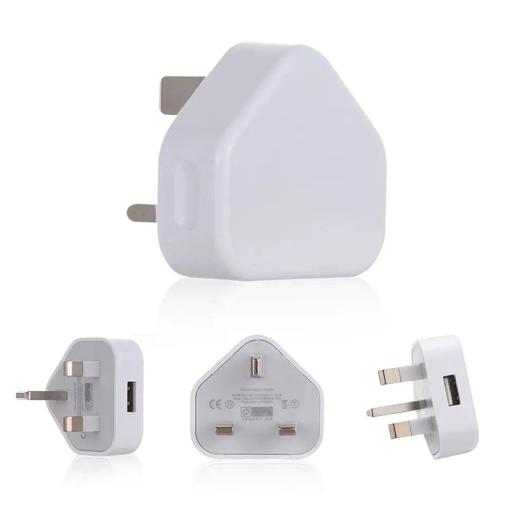 3 Pin UK Plug 5V 1A USB Wall Charger Power Adapter Home Charging