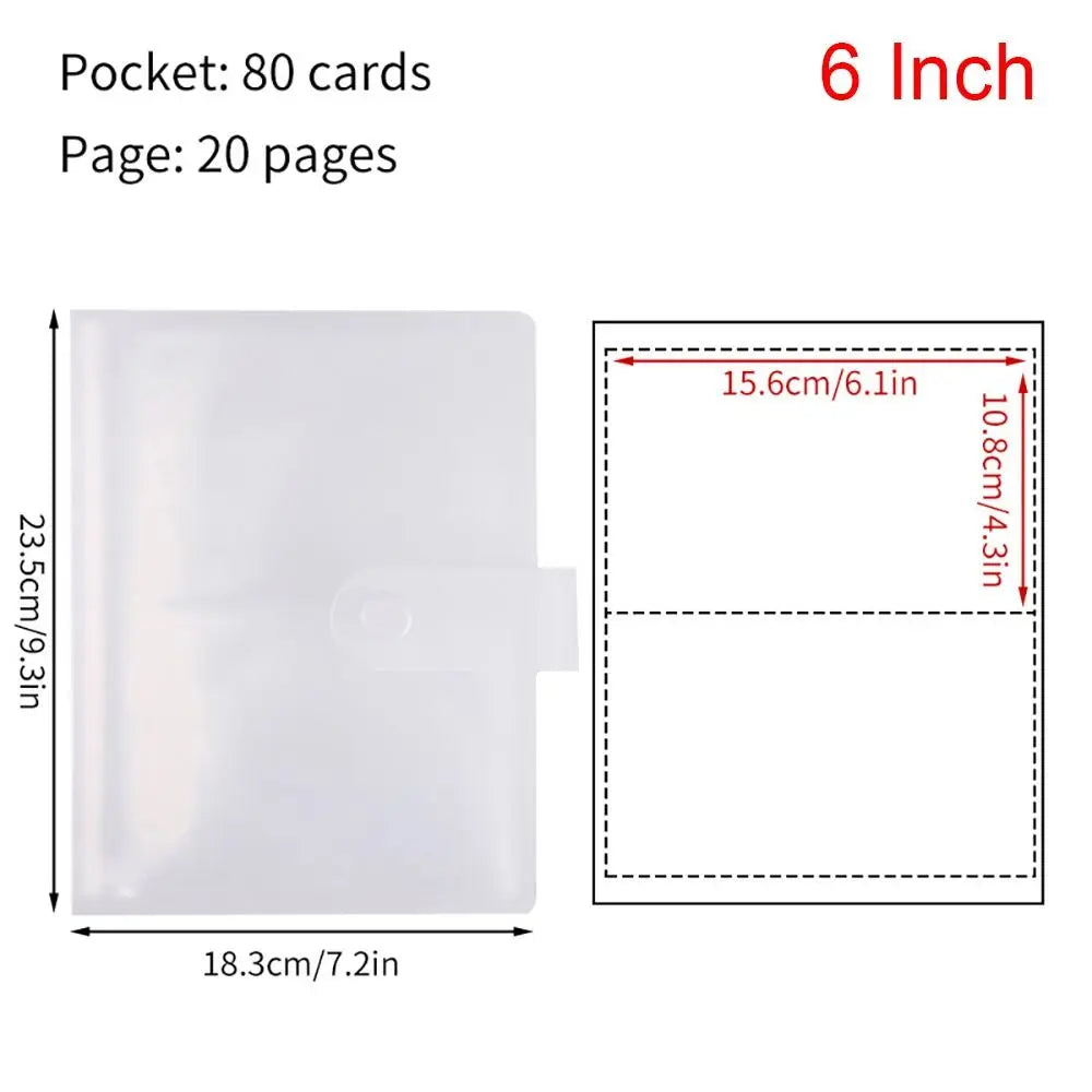 New Collect Book Photo Album 80/160 Slots PVC Picture Card Holder Transparent 3/4/5/6 Inch Photocard Holder Idol Star