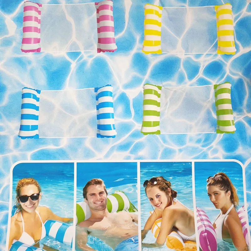 Foldable Water Inflatable Hammock, Sofa, Floating Bed, Summer Backrest, Floating Drainage, Lounge Chair, Swimming Pool Party