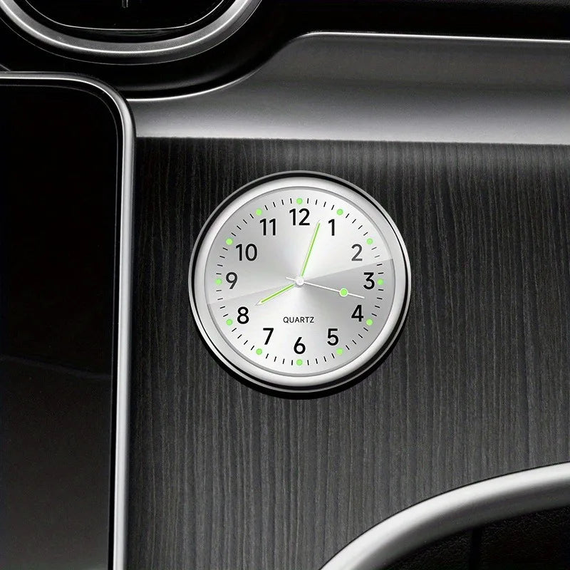 1pc Glow Decorative Car Clock Mini Quartz Watch for Car Decoration