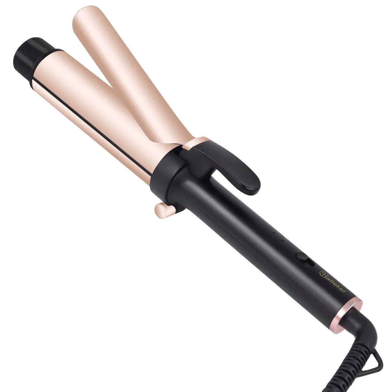 Hatteker Electric Curling Iron for Women 3-Level Temperature Control Ceramic Hair Protecting Curler Home Use Styling Tool US