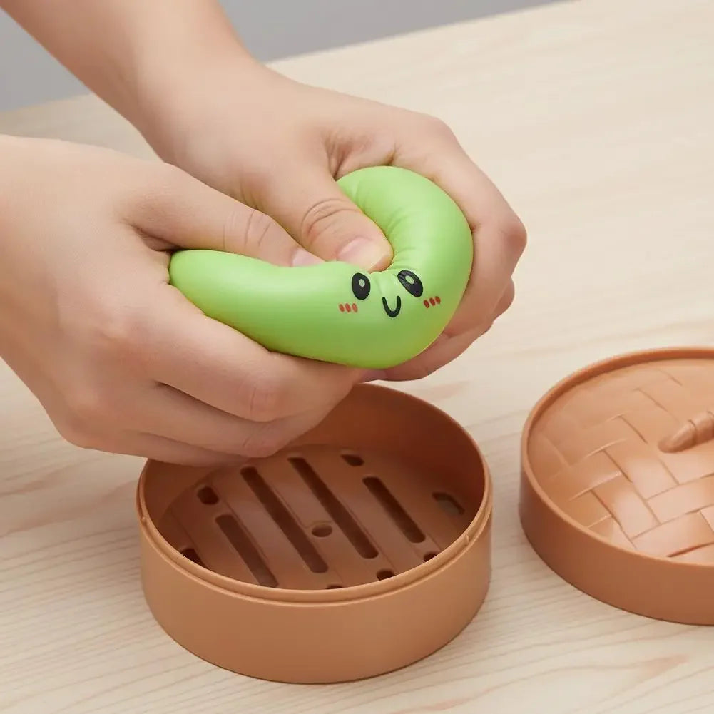 Colorful Dumpling Squishes Stress Balls Reusable Low Rebound Decompression Toys Dough Ball Unique Home Decoration Gifts