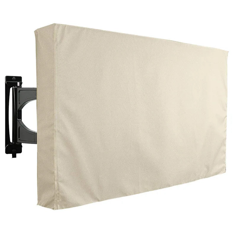 Weatherproof Dust-proof Outdoor TV Cover Beige 32" 36" 40" 46" 50" 55" 60" 65" Protect TV Screen Garden Patio Outdoor TV Cover