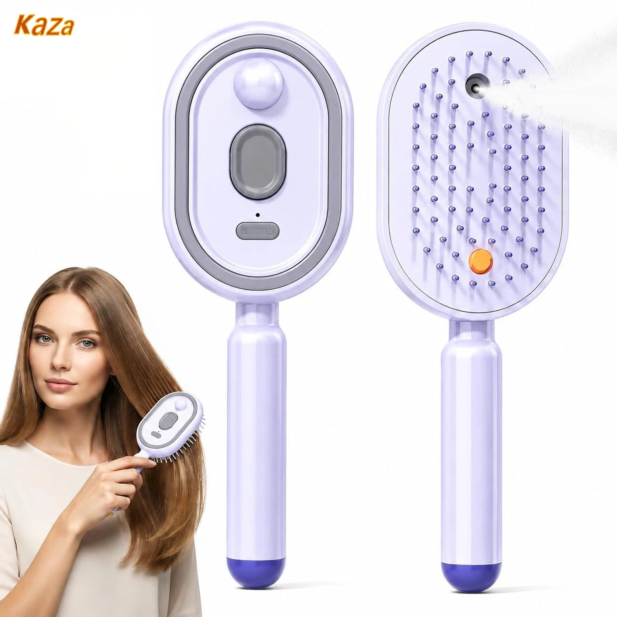Electric Spray Hair Brush Misting Hair Brush with Water Spray Reduce Frizz Anti-Static Electric Spray Air Cushion Comb