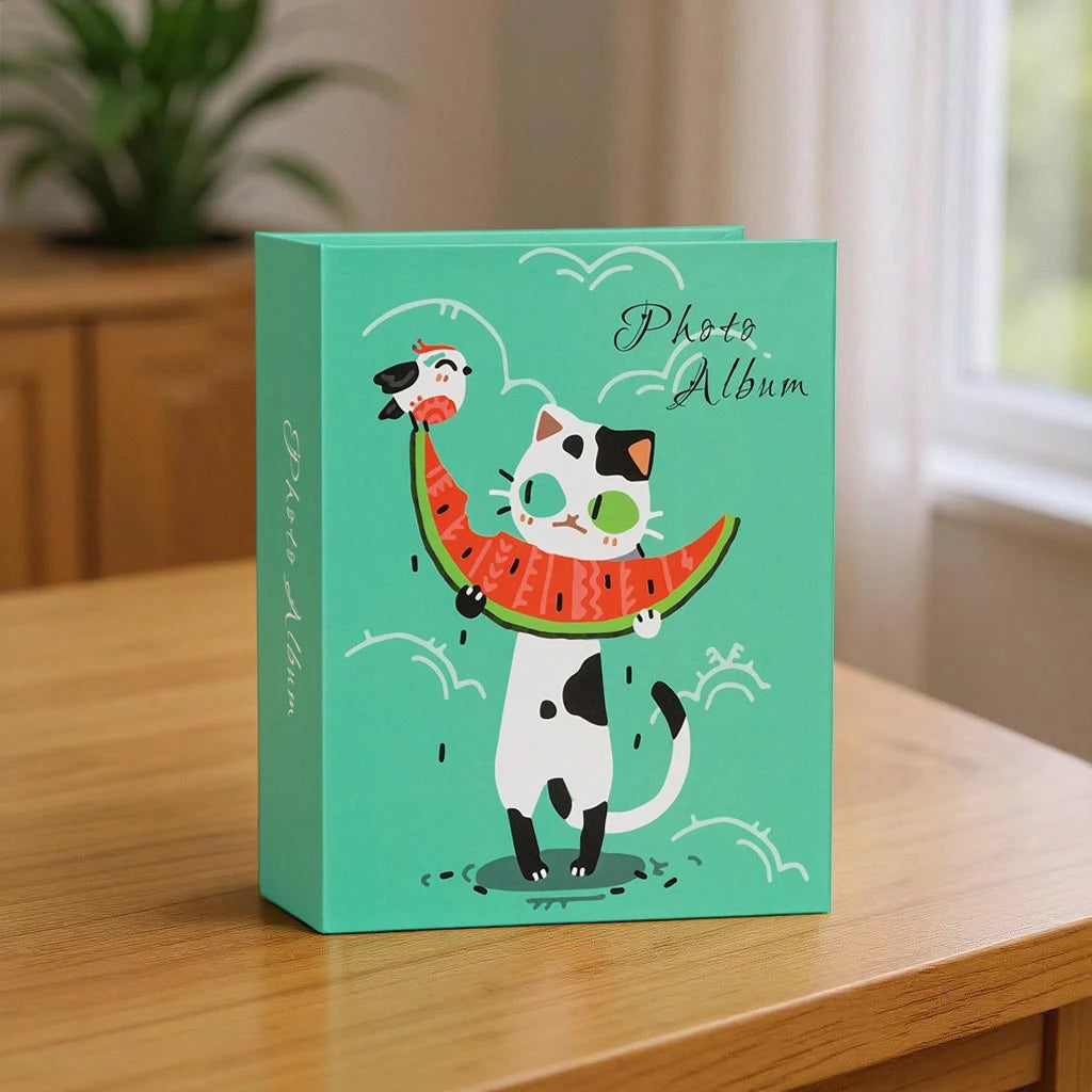 The Cartoon Cover Album Is Exquisite. It Can Hold 100 6-inch Photos And Is Suitable For Family Memory Storage And Collection