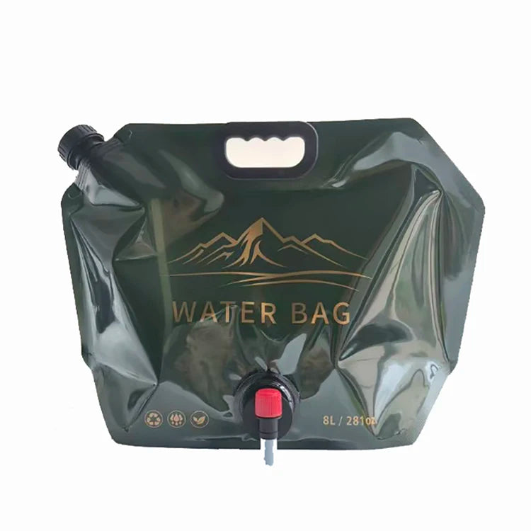 Portable Water Storage Bag Folding Outdoor Sports Camping Large-capacity Mountain Climbing Faucet Plastic Water Bag