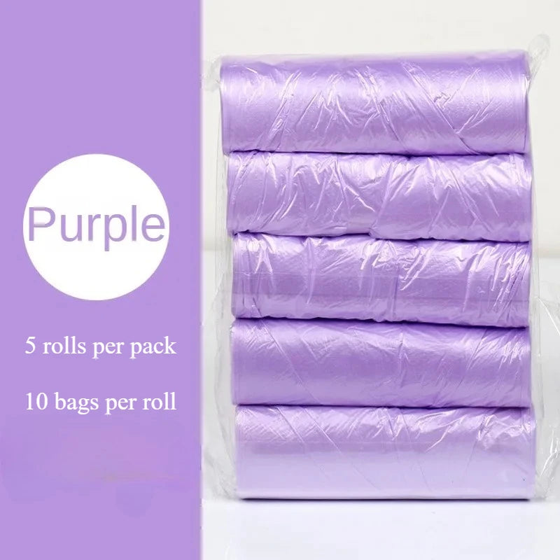 5 Rolls/pack Household Disposable Trash Pouch Small Trash Bags Kitchen Storage Garbage Bags Cleaning Waste Bag Plastic Bag